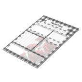 Bloc-note Gingham floral noir et blanc _ Patient clinique (Incliné)