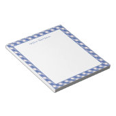 Bloc-note Gingham Personnalisé Clair (Incliné)