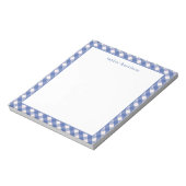 Bloc-note Gingham Personnalisé Clair (Tourné)