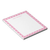Bloc-note Gingham Personnalisé Clair (Incliné)