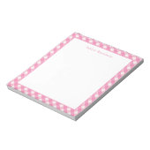 Bloc-note Gingham Personnalisé Clair (Tourné)