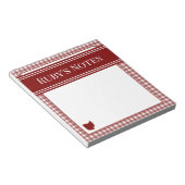 Bloc-note Gingham Rouge Ohio (Incliné)