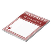Bloc-note Gingham Rouge Ohio (Tourné)