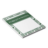 Bloc-note Gingham vert de l'Ohio (Incliné)