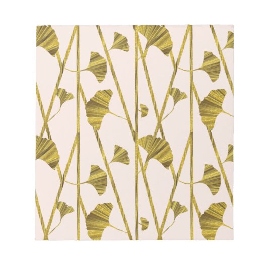 Bloc-note ginkgo d'or (Devant)