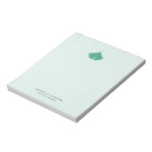 Bloc-note Ginkgo Leaf Logo Mint Vert Simple Nature (Tourné)