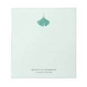 Bloc-note Ginkgo Leaf Logo Mint Vert Simple Nature (Devant)