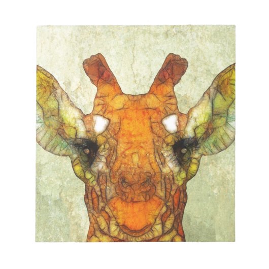 Bloc-note girafe abstraite (Devant)