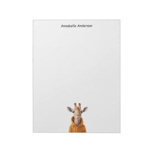 Bloc-note Giraffe curieuse (Tourné)