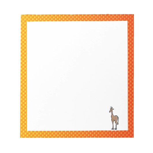 Bloc-note Giraffe Cute ; Orange Jaune (Devant)