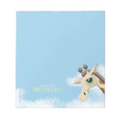 Bloc-note Giraffe dans les nuages Personnalisable petit Bloc (Devant)