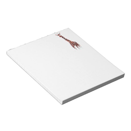 Bloc-note Giraffe de l'art faunique (Incliné)