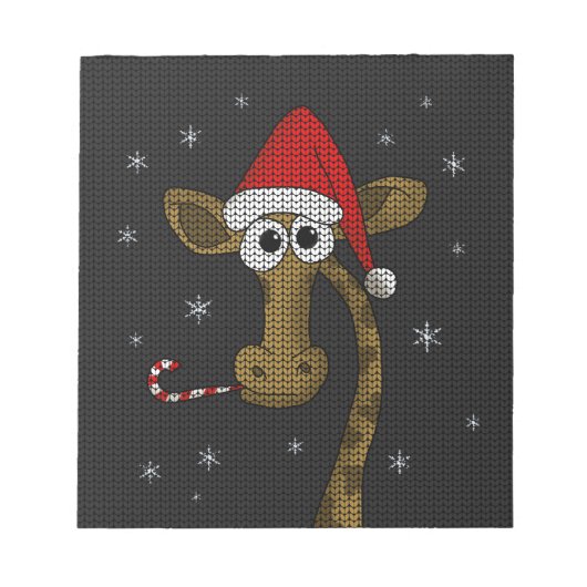 Bloc-note Giraffe de Noël (Devant)