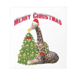 Bloc-note Giraffe de Noël