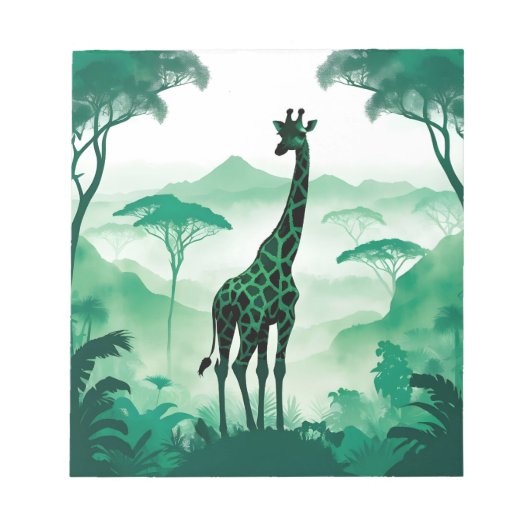 Bloc-note Giraffe Faune Animaux Nature Environnement Forêt (Devant)