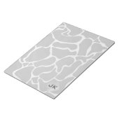 Bloc-note Giraffe Monogramme noir et gris clair (Incliné)
