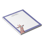 Bloc-note Giraffe Peri violet Monogramme du bureau de (Incliné)