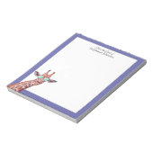 Bloc-note Giraffe Peri violet Monogramme du bureau de (Tourné)