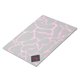 Bloc-note Giraffe rose chaude et noire