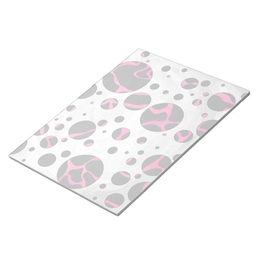 Bloc-note Giraffe rose chaude et noire (Incliné)