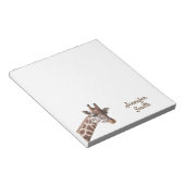 Bloc-note Giraffe Safari Nom personnalisé (Incliné)