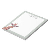 Bloc-note Giraffe Sage Monogramme du bureau du Modèle (Tourné)