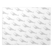 Bloc-note Giraffe Silhoutte noir et gris (Devant)