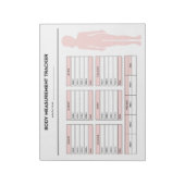 Bloc-note Girl Body Measurements Weight Loss Tracker Goal (Tourné)