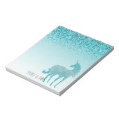 Bloc-note Girly Glitz Aqua Turquoise Parties scintillant Uni (Tourné)