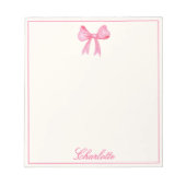 Bloc-note Girly Pink Bow (Devant)