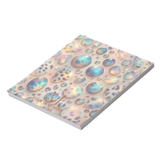 Bloc-note Girly Trendy Opal Leopard Print Monogram (Tourné)