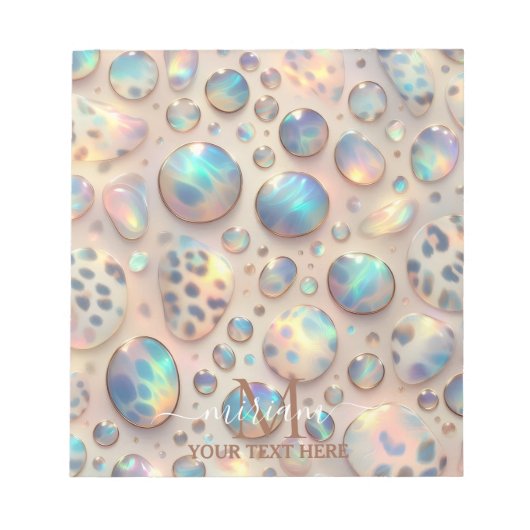 Bloc-note Girly Trendy Opal Leopard Print Monogram (Devant)