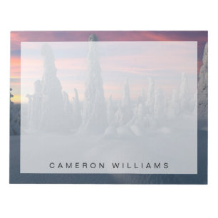 Bloc-note Glace et neige   Arbres couverts de neige, Laponie