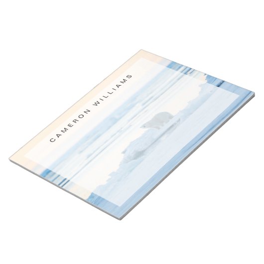 Bloc-note Glace et neige | Ours polaire Iceberg Norvège (Incliné)