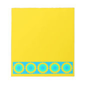 Bloc-note Glaces étoilées en jaune et vert (Devant)
