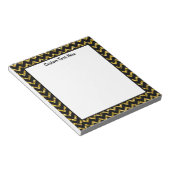 Bloc-note Glam Black Gold Parties scintillant Chevron Stripe (Incliné)