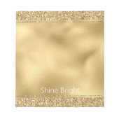 Bloc-note Glam Gold Glitzy Parties scintillant (Devant)