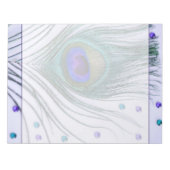 Bloc-note Glam Peacock Plumes violet (Devant)