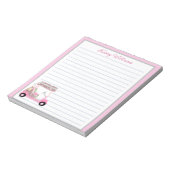 Bloc-note Glam Pink Personnalisé Golf Panier Nom Linked (Tourné)