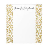 Bloc-note Glamour Faux Sparkly Gold Leopard (Devant)