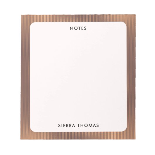 Bloc-note Glamour Gold Stried (Devant)