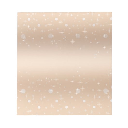 Bloc-note Glamour or métal brillant, dégradé, étoiles non (Devant)