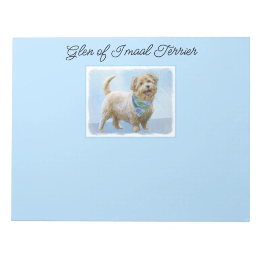 Bloc-note Glen of Imaal Terrier Peinture - Art original Chie (Devant)