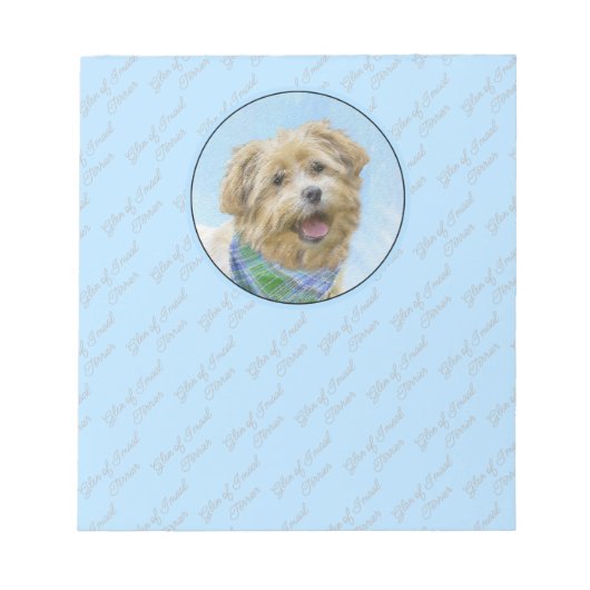 Bloc-note Glen of Imaal Terrier Peinture - Art original Chie (Devant)