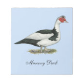 Bloc-note Glisser à cornemuse noire (Devant)