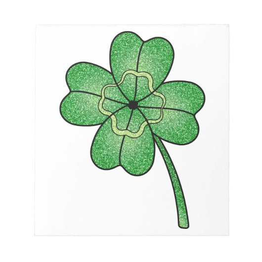 Bloc-note Glitter Four Leaf Clover (Devant)