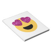 Bloc-note glitter heart eye emoji (Incliné)
