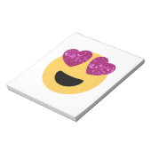Bloc-note glitter heart eye emoji (Tourné)