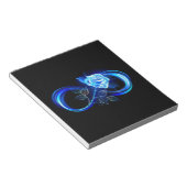 Bloc-note Glowing infinity with blue rose (Incliné)