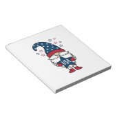 Bloc-note Gnome Patriotique USA Étoile Vectorielle Conceptio (Incliné)